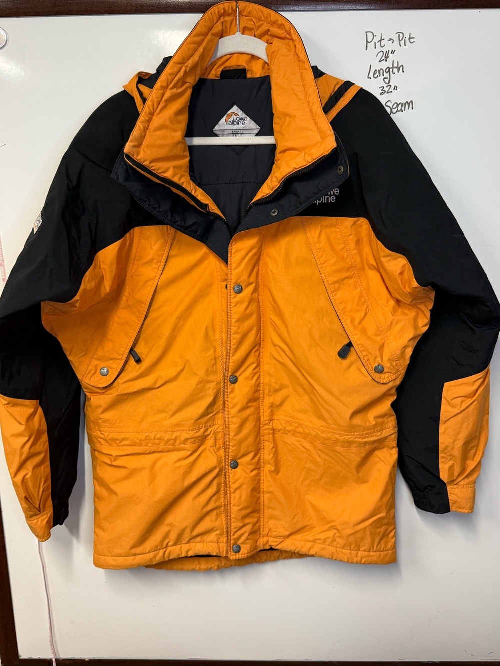 Lowe Alpine Triple Point Ceramic Waterproof Hooded Rain Ski Jacket Orange Smal